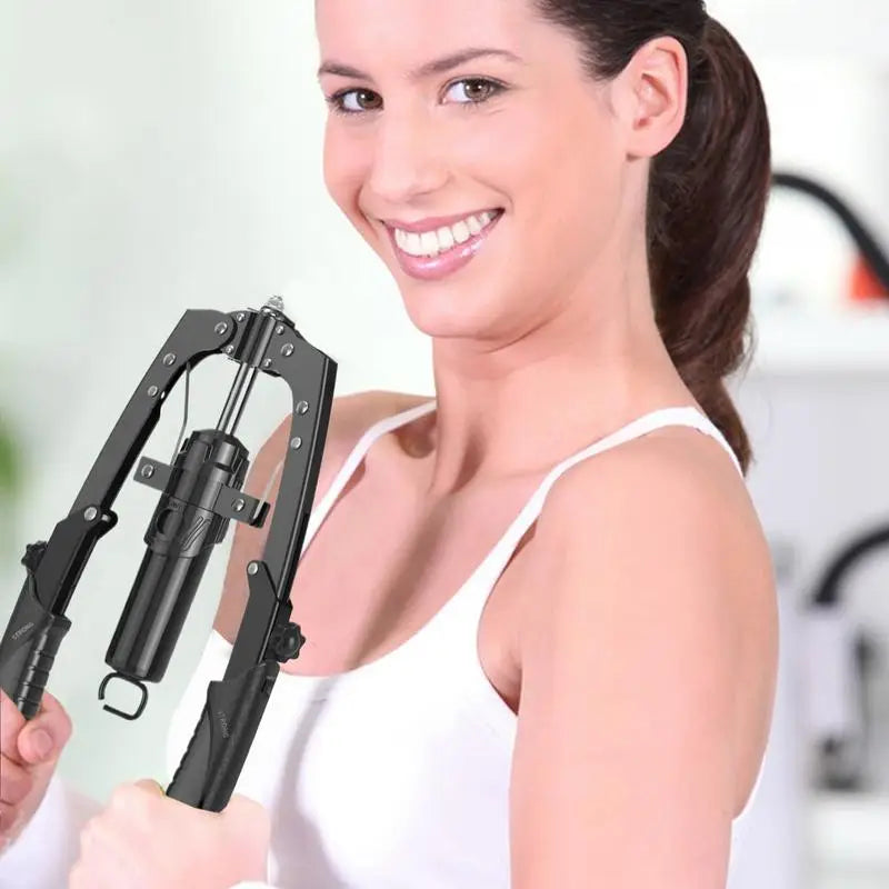 Entrenador de brazos, fortalecedor de antebrazo y tríceps, ajustable, 22-440 libras, resistencia hidráulica, expansor de pecho para el hogar para la parte superior del cuerpo