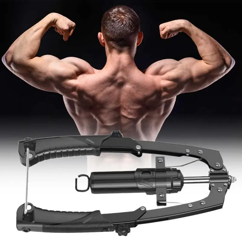 Entrenador de brazos, fortalecedor de antebrazo y tríceps, ajustable, 22-440 libras, resistencia hidráulica, expansor de pecho para el hogar para la parte superior del cuerpo