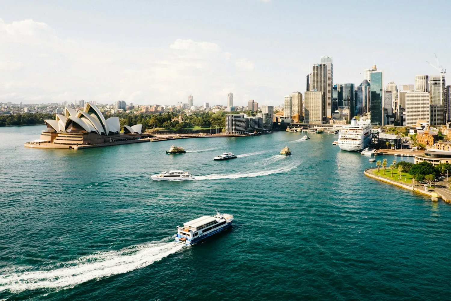 Sydney Opera House overlooking Sydney Harbour, Australia