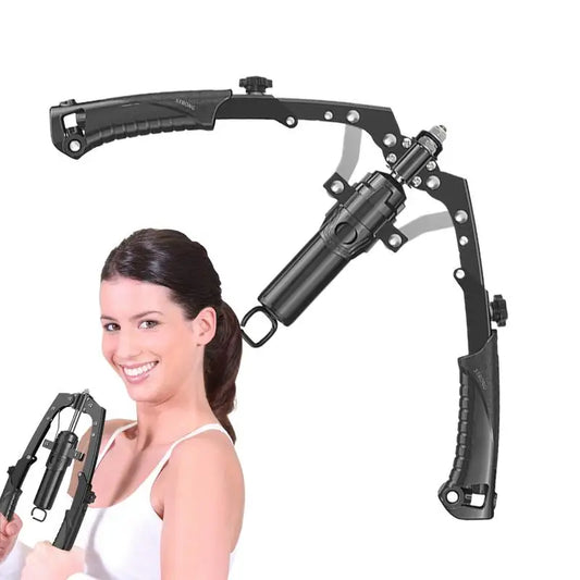Entrenador de brazos, fortalecedor de antebrazo y tríceps, ajustable, 22-440 libras, resistencia hidráulica, expansor de pecho para el hogar para la parte superior del cuerpo