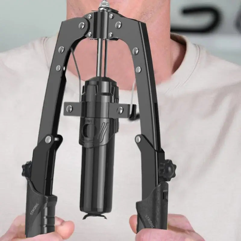 Entrenador de brazos, fortalecedor de antebrazo y tríceps, ajustable, 22-440 libras, resistencia hidráulica, expansor de pecho para el hogar para la parte superior del cuerpo