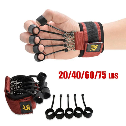 Entrenador de extensión de flexión de dedo, 20/40/60/75 libras,