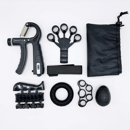 Kit de agarre, agarre de mano tipo R ajustable y contable, alicates de fortalecimiento 